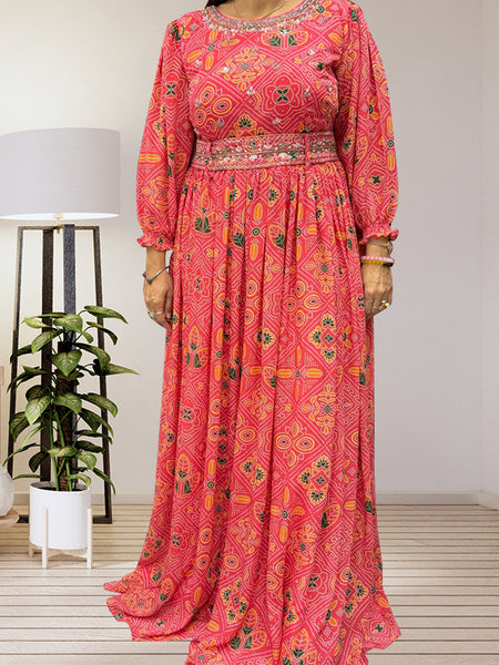 Traditional Printed Gown