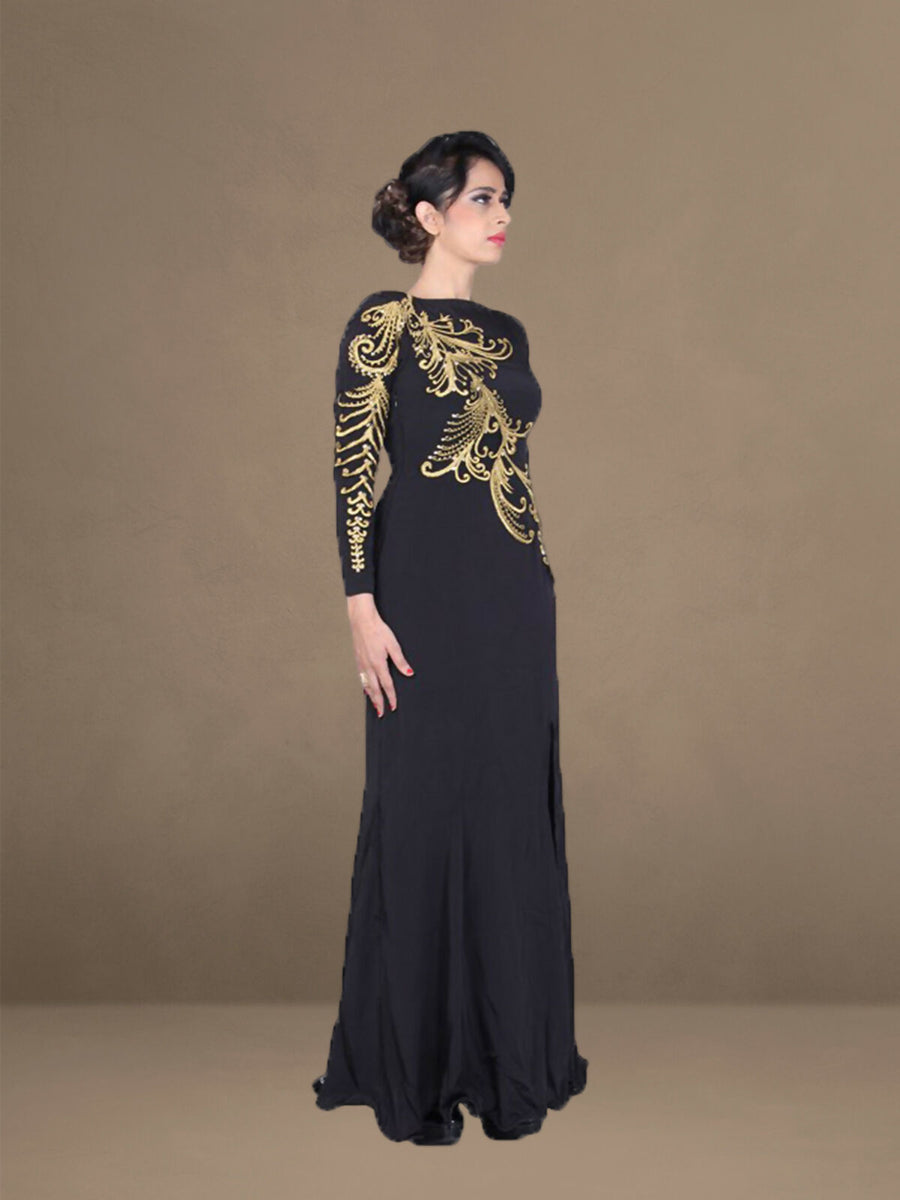 chinese dress ladies Gilded Glamour Gown– Teuta Matoshi