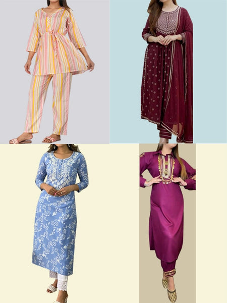 Wonderful Combo of 4 Women's Traditional and Western Wear