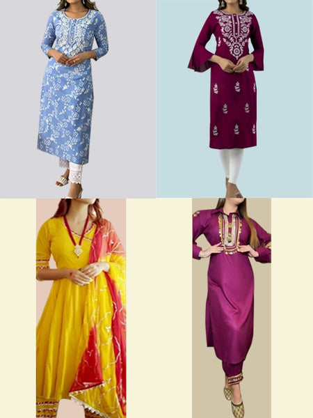 Elegant Women's Traditional Wear - Pack of 4