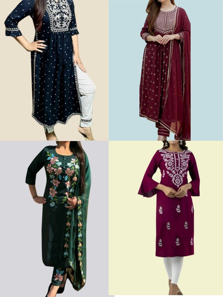 Festive and Traditional Wear Combo of 4 Women's Wear