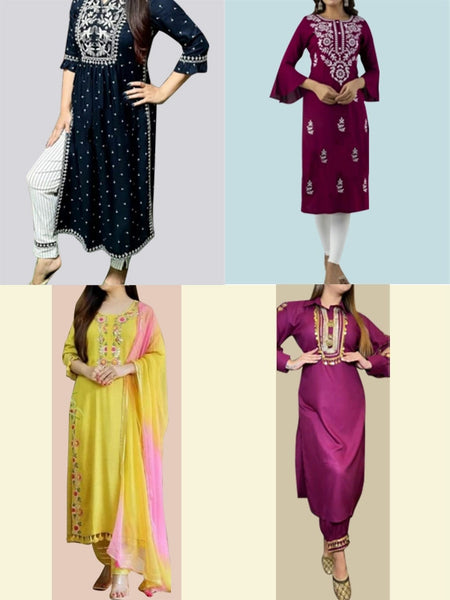 Latest Traditional Wear for Women - Pack of 4