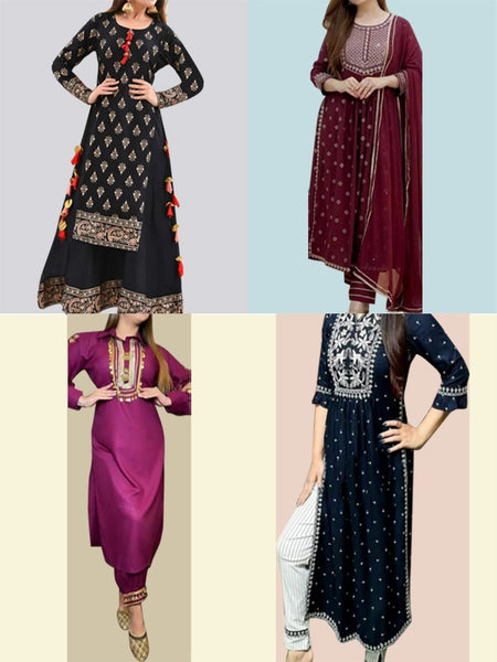 Fashionable Collection of 4 Traditional Wear For Women