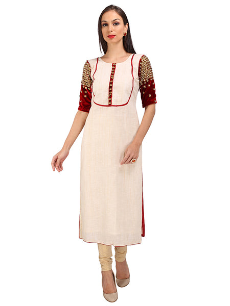 Exquisite Cotton Silk Blend Kurti Set: Timeless Charm and Sophistication