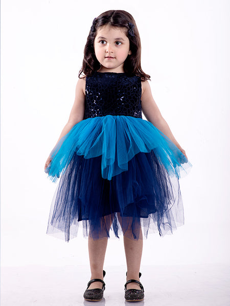 Long & Short Net Frock