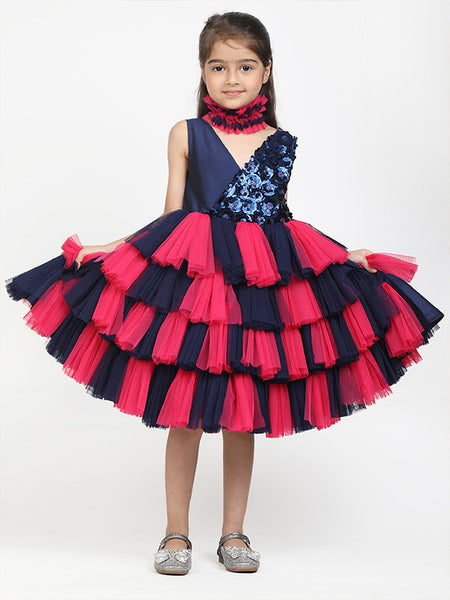 Double Color Layered Frock