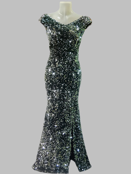 Black Sequence Mermaid Gown