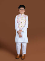 Contour Floral Nehru Jacket and Kurta Set