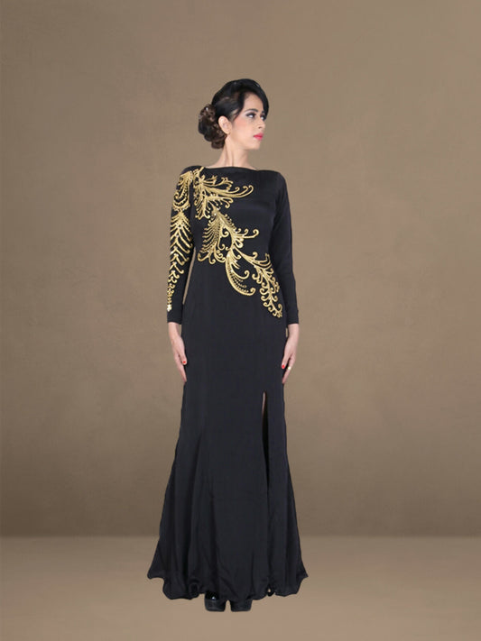sabrina golden dress Sabrina Maxi Dress - Metallic Gold Strapless High-Shine Gown