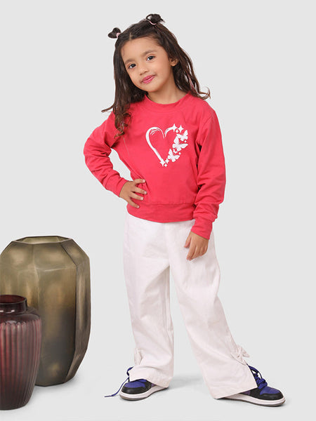 Daily Wear Heart Print Top Bottom Set