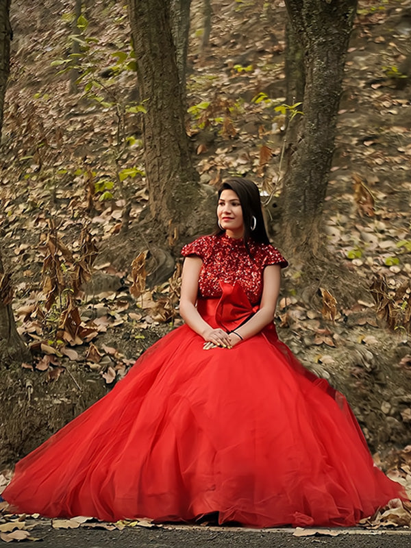 Red Big Bow Gown | DesignDuality Women Collection