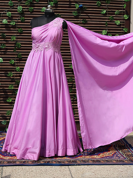 Frill Long Tail Gown
